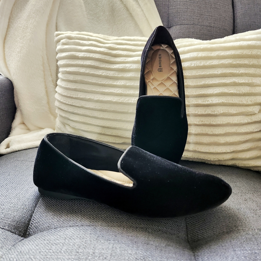Black Velvet Loafers